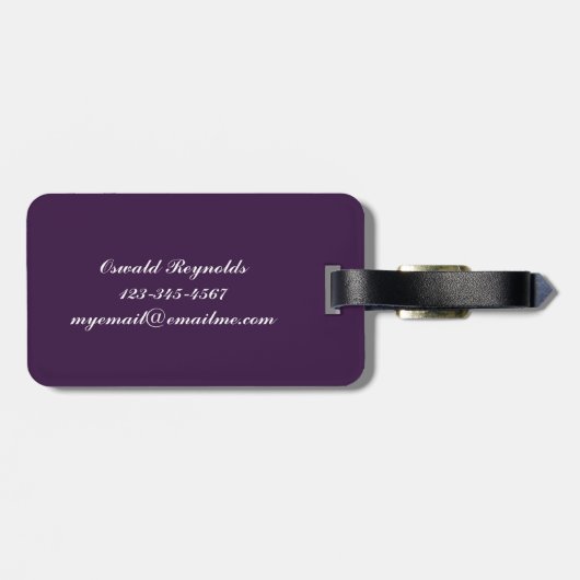 PERSÖNLICHER GEPÄCKANHÄNGER (Rückseite horizontal)