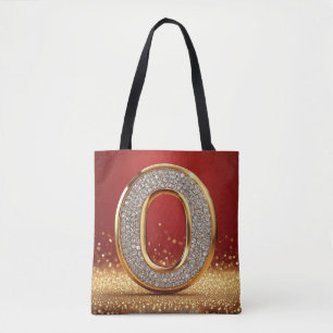 Persönlicher Gold Glitter Buchstabe O Monogramm In Tasche