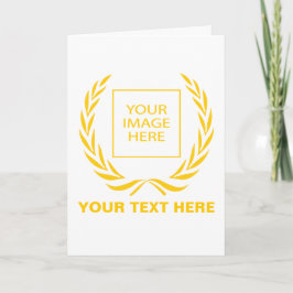 Persönlicher Golden Laurel Wreath Feiertagskarte