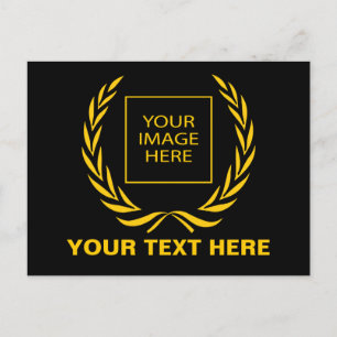 Persönlicher Golden Laurel Wreath Postkarte