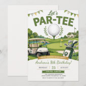 Persönlicher Golf-Geburtstag Einladung (Vorne/Hinten)