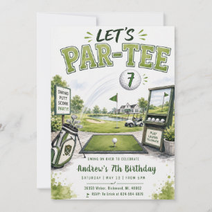 Persönlicher Golf-Geburtstag Swing By Einladung