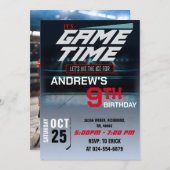Persönlicher Hockey Geburtstag mit Foto Einladung (Vorne/Hinten)