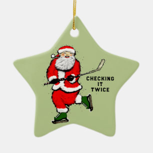 persönlicher Hockeyspieler Keramik Ornament