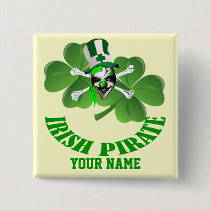 Persönlicher irischer Piratentag St Patrick Button