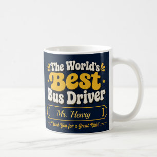 Persönlicher Kaffeebecher 'Bester Busfahrer der We Kaffeetasse