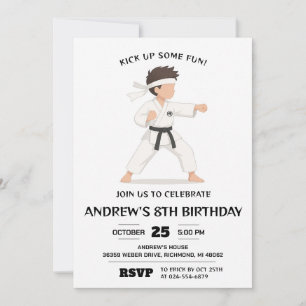 Persönlicher Karate Martial Arts Geburtstag Einladung
