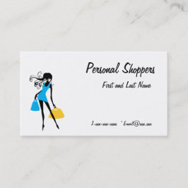 Persönlicher Käufer-blaue und gelbe Taschen Visitenkarte