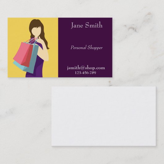 Persönlicher Käufer stilvoll und modern Visitenkarte (Vorne/Hinten)