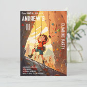 Persönlicher Kletterpark Einladung zum Geburtstag (Stehend Vorderseite)