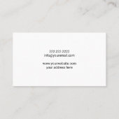 Persönlicher Koch Beruflicher Schwarz-Weiß-Caterin Visitenkarte (Rückseite)