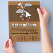 Persönlicher Koch.Catering.Fertiggerichte.Geschäft Flyer (Hand)