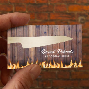 Persönlicher Koch Catering Goldmesser & Feuerholz Visitenkarte