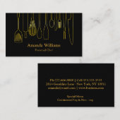 Persönlicher Koch Catering Küche Silbertabletten Visitenkarte (Vorne/Hinten)