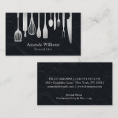 Persönlicher Koch Catering Küche Silberverschraubu Visitenkarte (Vorne/Hinten)