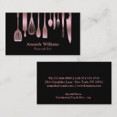 Persönlicher Koch Catering Küche Silberverschraubu Visitenkarte (Vorne/Hinten)