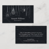 Persönlicher Koch Catering Küche Silberverschraubu Visitenkarte (Vorne/Hinten)