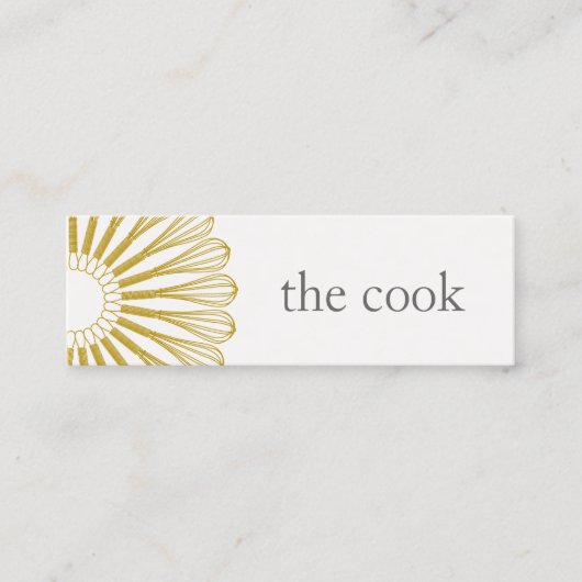 Persönlicher Koch Catering Whisk Moderner Catering Mini Visitenkarte (Vorderseite)