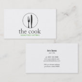 Persönlicher Koch Eleganter Catering Einfach moder Visitenkarte (Vorne/Hinten)