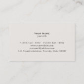 Persönlicher Koch Fine Catering Cater Visitenkarte (Rückseite)