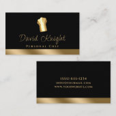 Persönlicher Koch Gold Black Luxus Food Catering Visitenkarte (Vorne/Hinten)