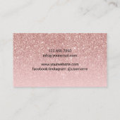 Persönlicher Koch Messer Moderne Blush Rose Gold G Visitenkarte (Rückseite)