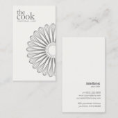 Persönlicher Koch Moderner Catering Einfach Visitenkarte (Vorne/Hinten)