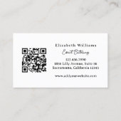 Persönlicher Koch Modernes Aquarellrestaurant Visitenkarte (Rückseite)