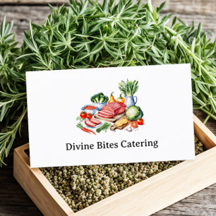 Persönlicher Koch Modernes Aquarellrestaurant Visitenkarte