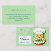 Persönlicher Koch niedlicher Cookie Koch Visitenkarte (Vorne/Hinten)