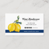 Persönlicher Koch oder Restaurant Lemon & Blue Til Visitenkarte (Vorderseite)