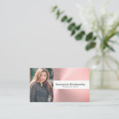 Persönlicher Koch Pinsel Rosa Metall - kundenspezi Visitenkarte (Stehend Vorderseite)