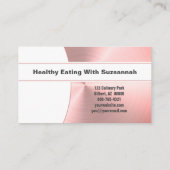 Persönlicher Koch Pinsel Rosa Metall - kundenspezi Visitenkarte (Rückseite)