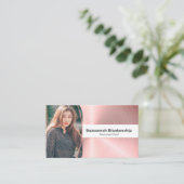 Persönlicher Koch - QR-Code für rosafarbenes Foto Visitenkarte (Stehend Vorderseite)