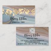 Persönlicher Koch Restaurant Catering Logo QR Code Visitenkarte (Vorne/Hinten)