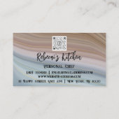 Persönlicher Koch Restaurant Catering Logo QR Code Visitenkarte (Rückseite)