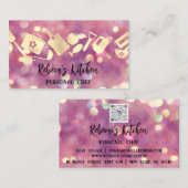 Persönlicher Koch Restaurant Catering Logo QR Code Visitenkarte (Vorne/Hinten)