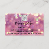 Persönlicher Koch Restaurant Catering Logo QR Code Visitenkarte (Rückseite)