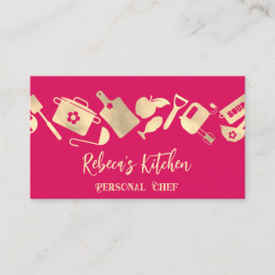 Persönlicher Koch Restaurant Catering Logo QR Code Visitenkarte
