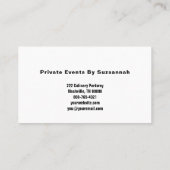 Persönlicher Koch Rosa Leder Minimalistische Custo Visitenkarte (Rückseite)