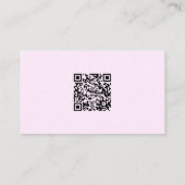 Persönlicher Koch Rosa Leder Textur QR Code Custom Visitenkarte (Rückseite)
