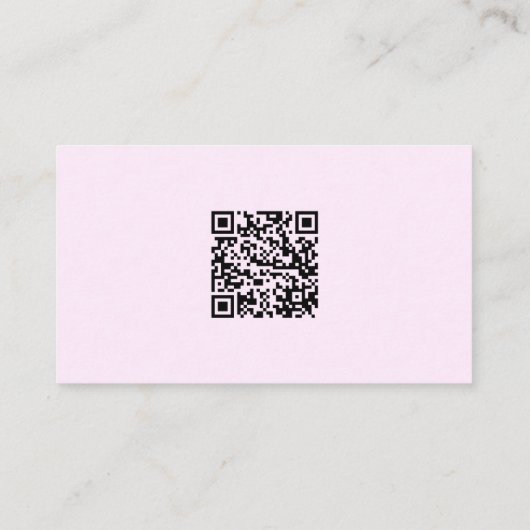 Persönlicher Koch Rosa Leder Textur QR Code Custom Visitenkarte (Rückseite)
