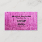 Persönlicher Koch Rosa Leder Textur QR Code Custom Visitenkarte (Vorderseite)