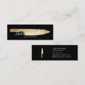 Persönlicher Koch schick Goldmesser minimalistisch Mini Visitenkarte (Vorne/Hinten)