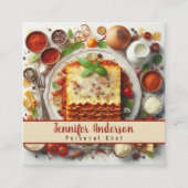 Persönlicher Koch Sous Koch Restaurant Quadratische Visitenkarte (Vorderseite)