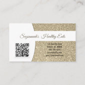 Persönlicher Koch Subtle Gold Glitzer Custom Foto  Visitenkarte (Rückseite)