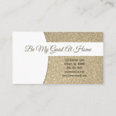 Persönlicher Koch Subtle Gold Glitzer Custom Foto  Visitenkarte (Rückseite)