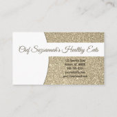 Persönlicher Koch Subtle Gold Glitzer Custom Foto Visitenkarte (Rückseite)