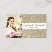 Persönlicher Koch Subtle Gold Glitzer Custom Foto Visitenkarte (Vorderseite)