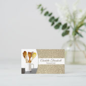 Persönlicher Koch Subtle Gold Glitzer Custom Foto Visitenkarte (Stehend Vorderseite)
